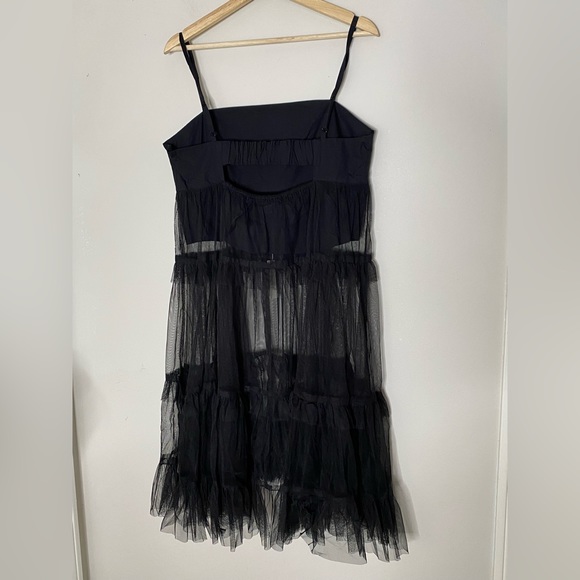 Anthropologie Maeve Tiered Tulle Tunic new with tag nwt black color - Picture 9 of 10
